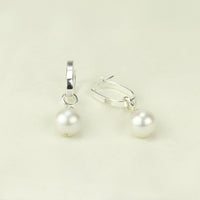 Flat Oval Hoops & Pearl Charms