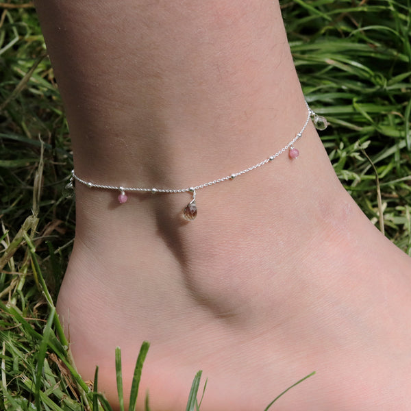 Beaded Briolette Anklet