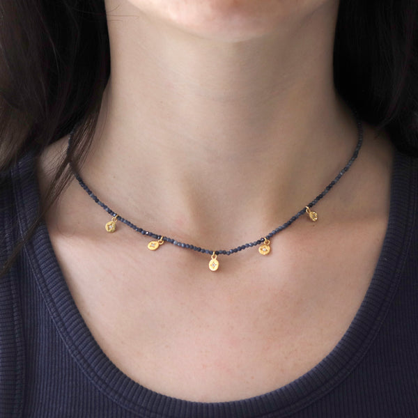 5 Star Charm Beaded Necklace