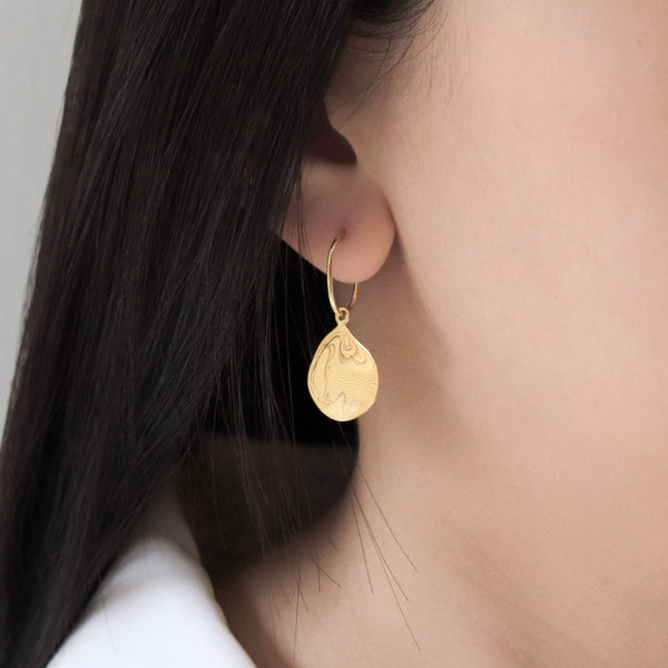 Flat Teardrop Oval Hoops