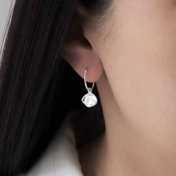 Ripple Textured Oval Hoops