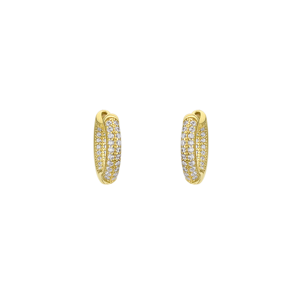 Clear Zircon Huggie Hoops