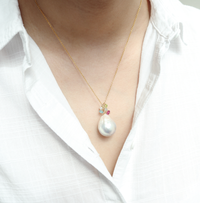 Nucleated Baroque Pearl Cluster Pendant