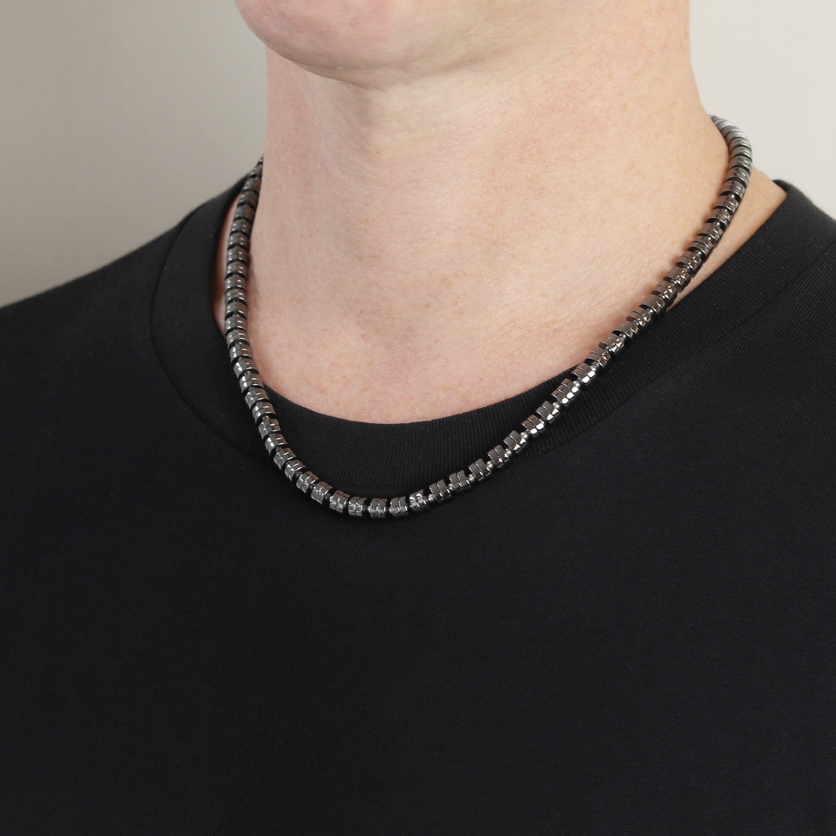 Hematite Beaded Necklace