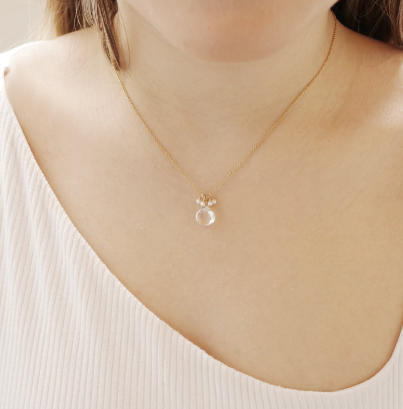 Rock crystal shop pendant necklace