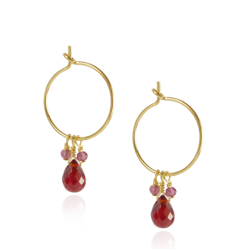 Simple ruby earrings shop