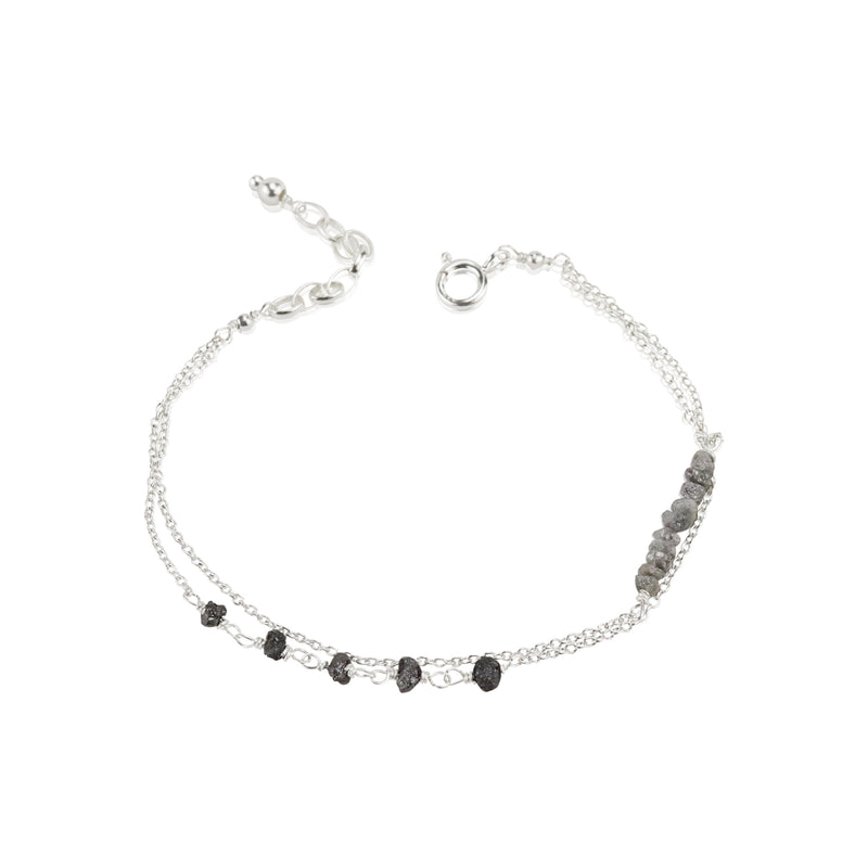 Grey and Black Diamond Bracelet – Mounir Jewellery