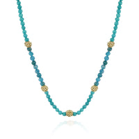 Turquoise & Apatite Beaded Necklace