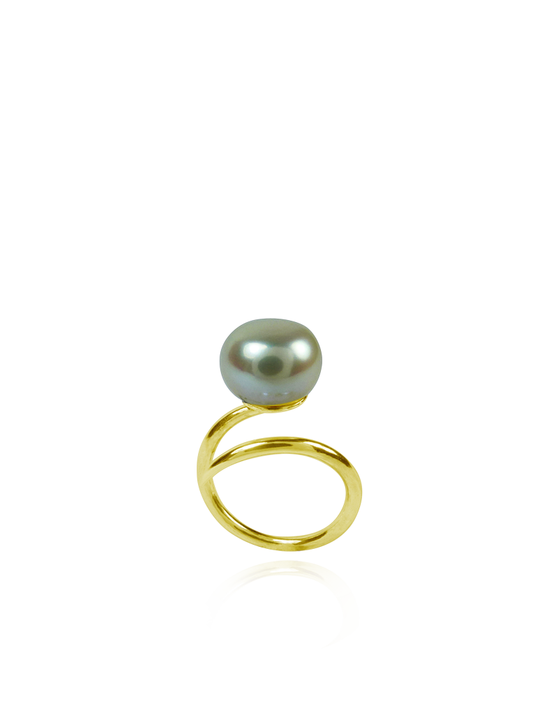 White Pearl Warrior Ring