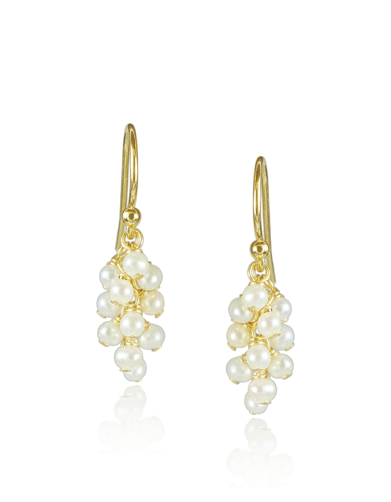 Pearl cheap grape earrings