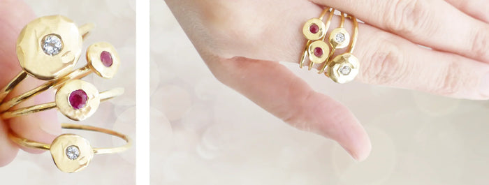 Handcrafted gold and silver rings by MOUNIR, sustainable luxury for stacking or gifting