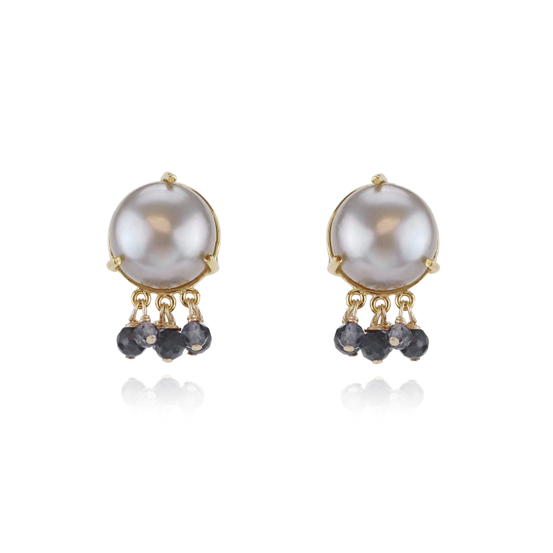 Elegant Grey Pearl Earrings