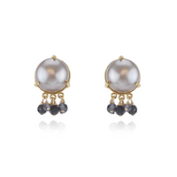 Elegant Grey Pearl Earrings