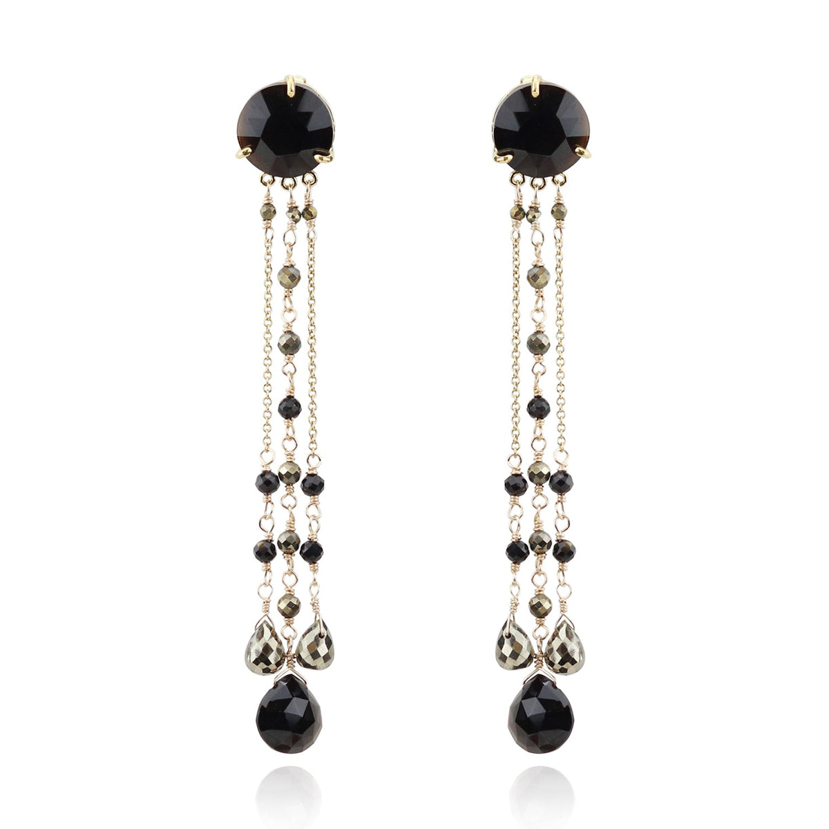 Black Onyx Chandelier Earrings