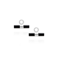 Small Gemstone T-Bar Hoops