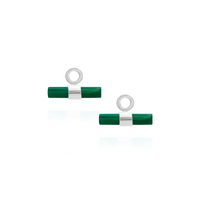 Small Gemstone T-Bar Hoops