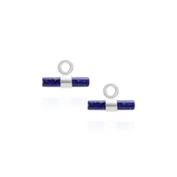 Small Gemstone T-Bar Hoops