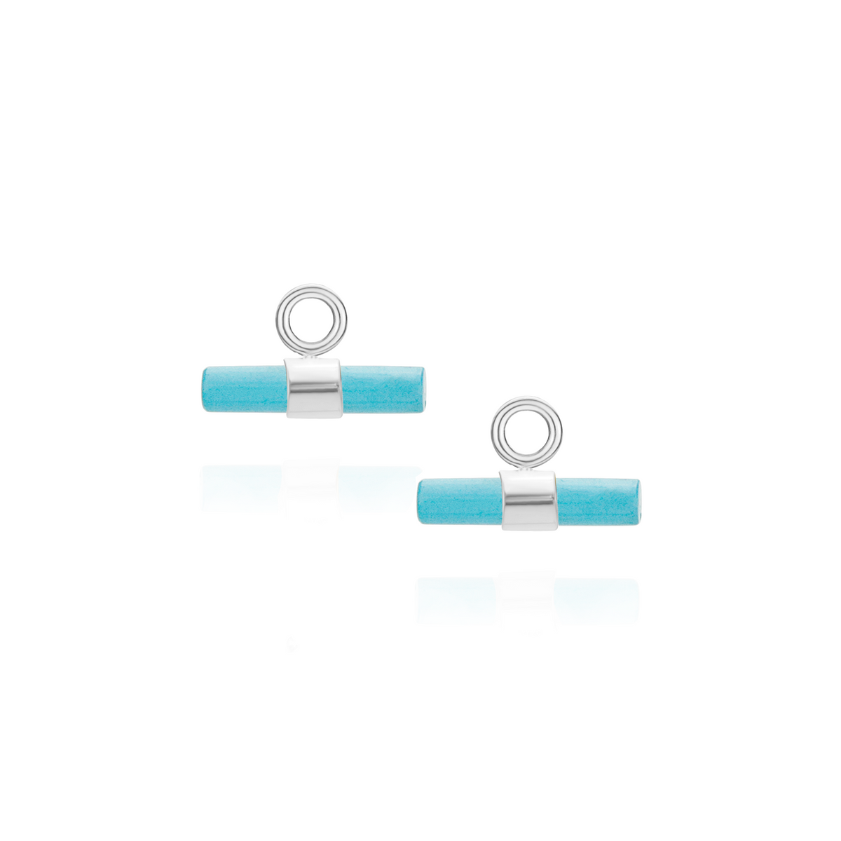 Small Gemstone T-Bar Hoops