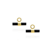 Small Gemstone T-Bar Hoops