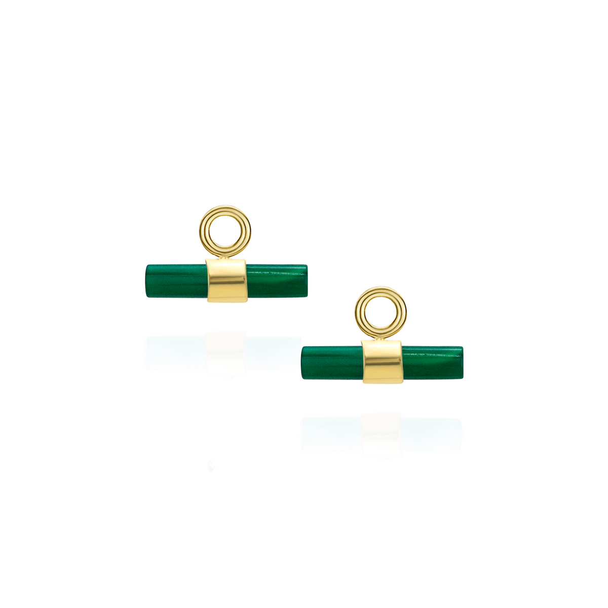 Small Gemstone T-Bar Hoops