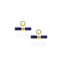 Small Gemstone T-Bar Hoops
