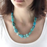 Chunky Turquoise & Amazonite Necklace
