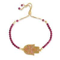 Hamsa Hand Tatreez Beaded Bracelet
