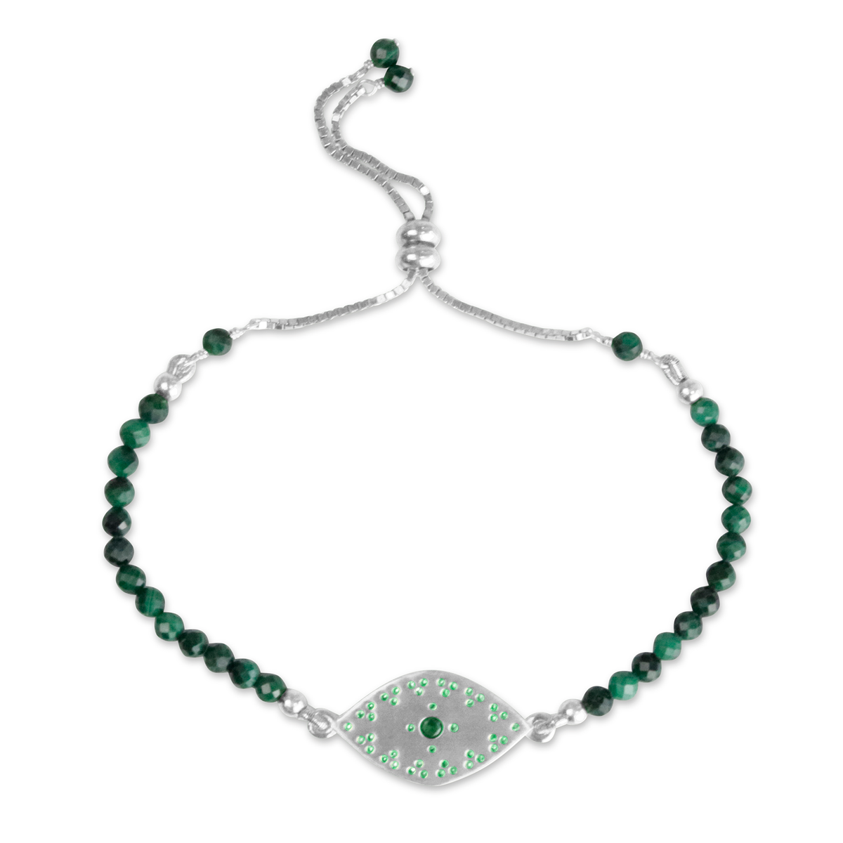 Evil Eye Tatreez Beaded Bracelet