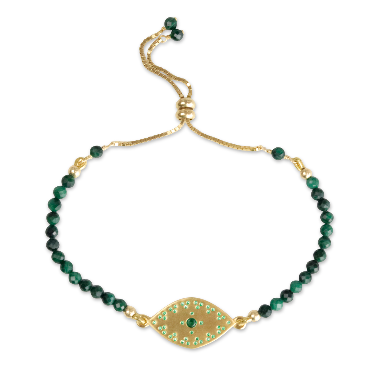 Evil Eye Tatreez Beaded Bracelet