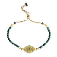 Evil Eye Tatreez Beaded Bracelet