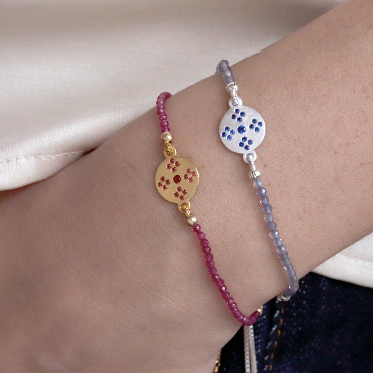Border Stitch Tatreez Beaded Bracelet