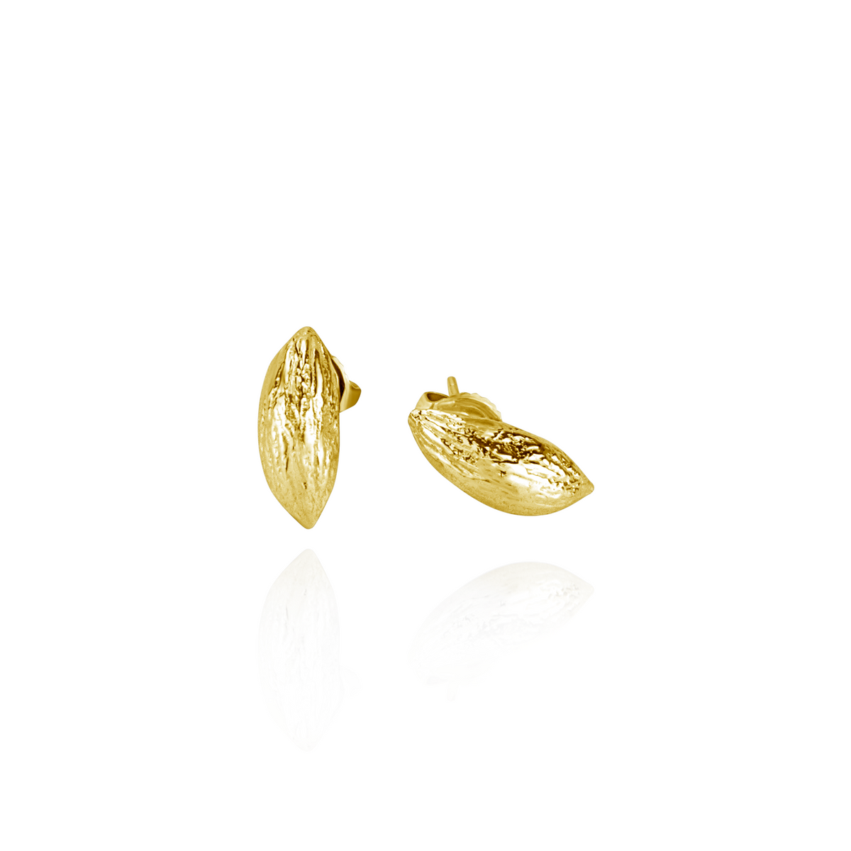 Small Olive Stone Studs