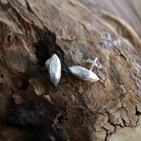 Small Olive Stone Studs