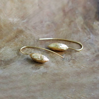 Small Veritcal Olive Stone Earrings