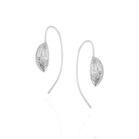 Small Veritcal Olive Stone Earrings