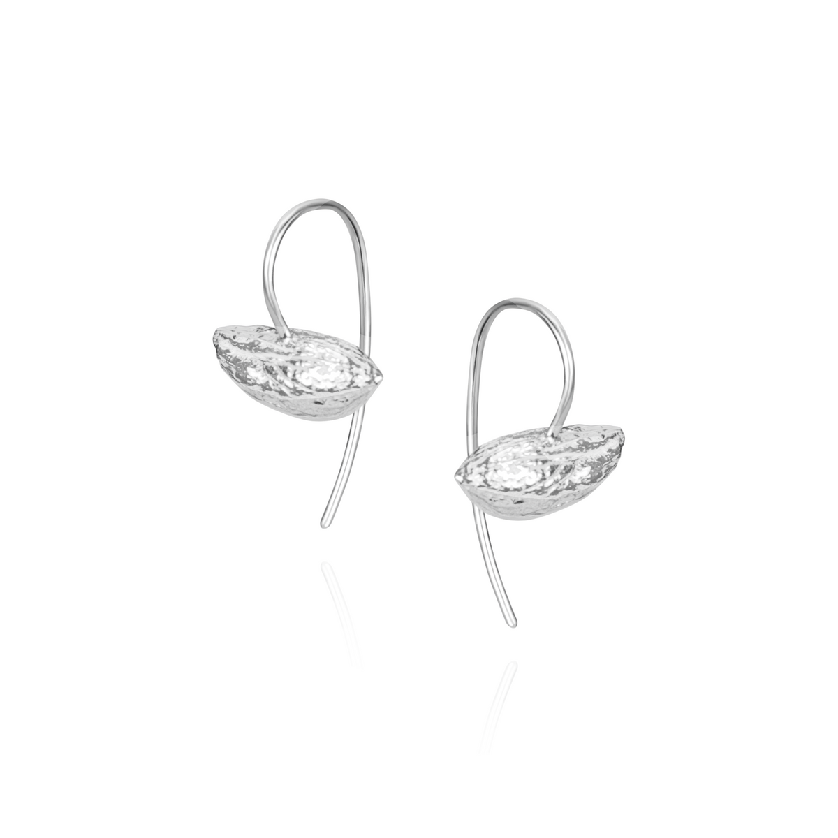 Small Horizontal Olive Stone Earrings