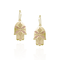 Hamsa Hand Tatreez Earrings