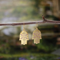 Hamsa Hand Tatreez Earrings