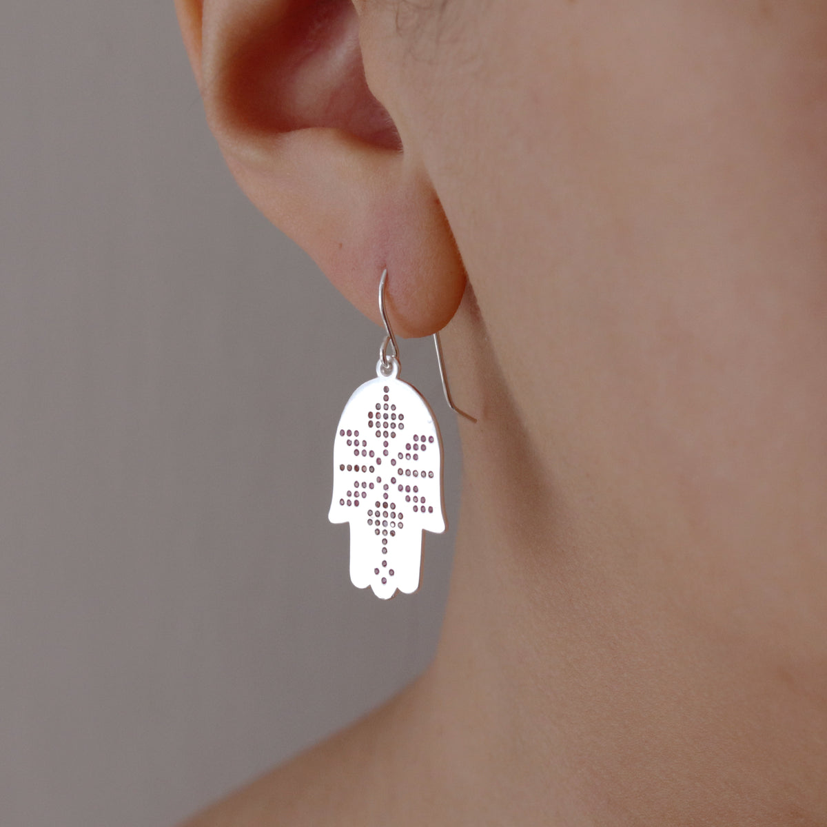 Hamsa Hand Tatreez Earrings