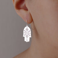 Hamsa Hand Tatreez Earrings