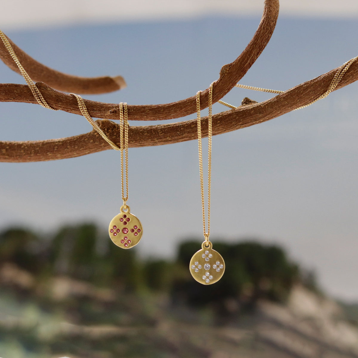 Border Stitch Tatreez Pendant Necklace