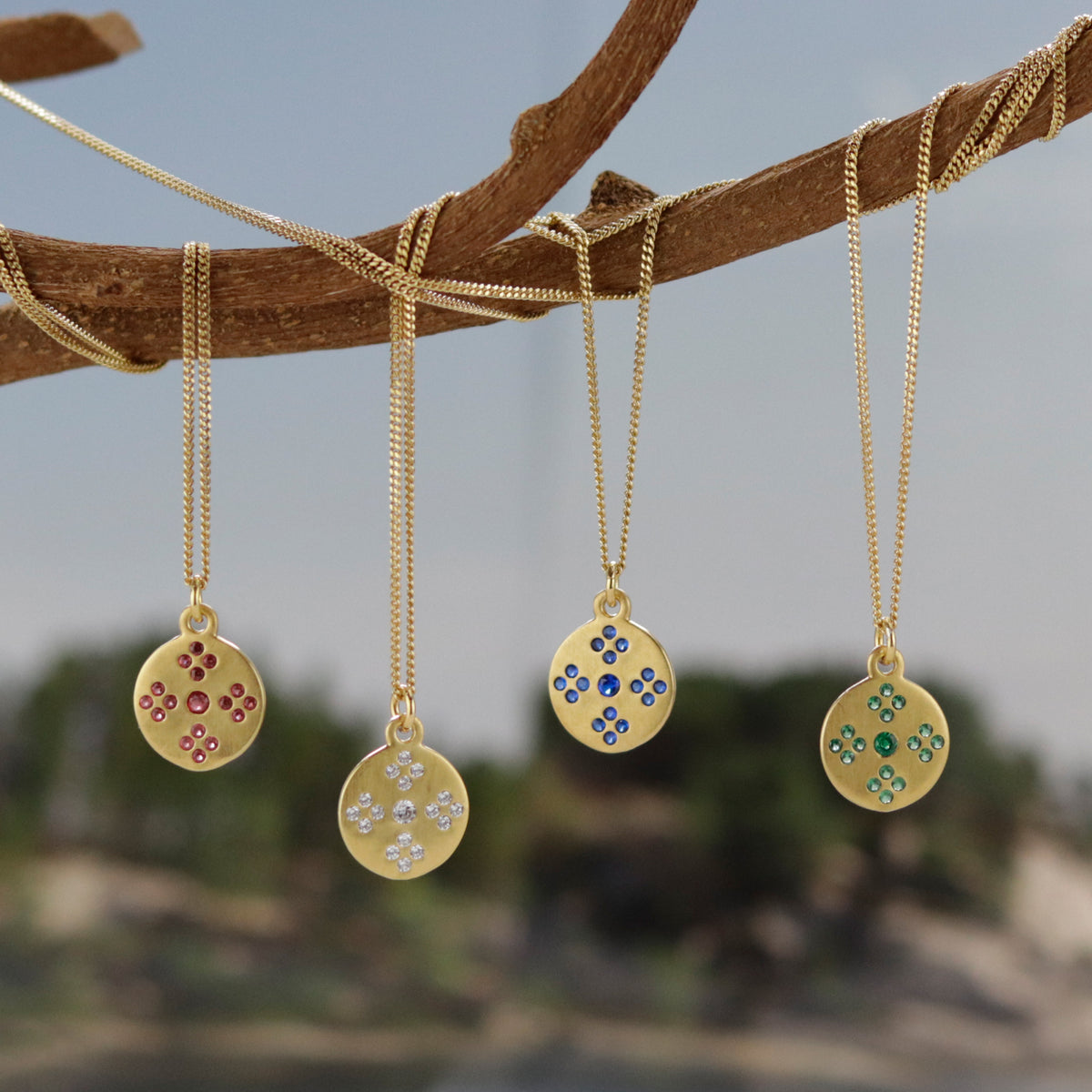 Border Stitch Tatreez Pendant Necklace
