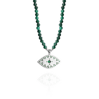Evil Eye Tatreez Beaded Necklace