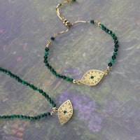 Evil Eye Tatreez Beaded Necklace
