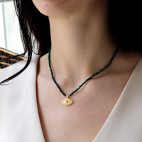 Evil Eye Tatreez Beaded Necklace