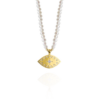 Evil Eye Tatreez Beaded Necklace