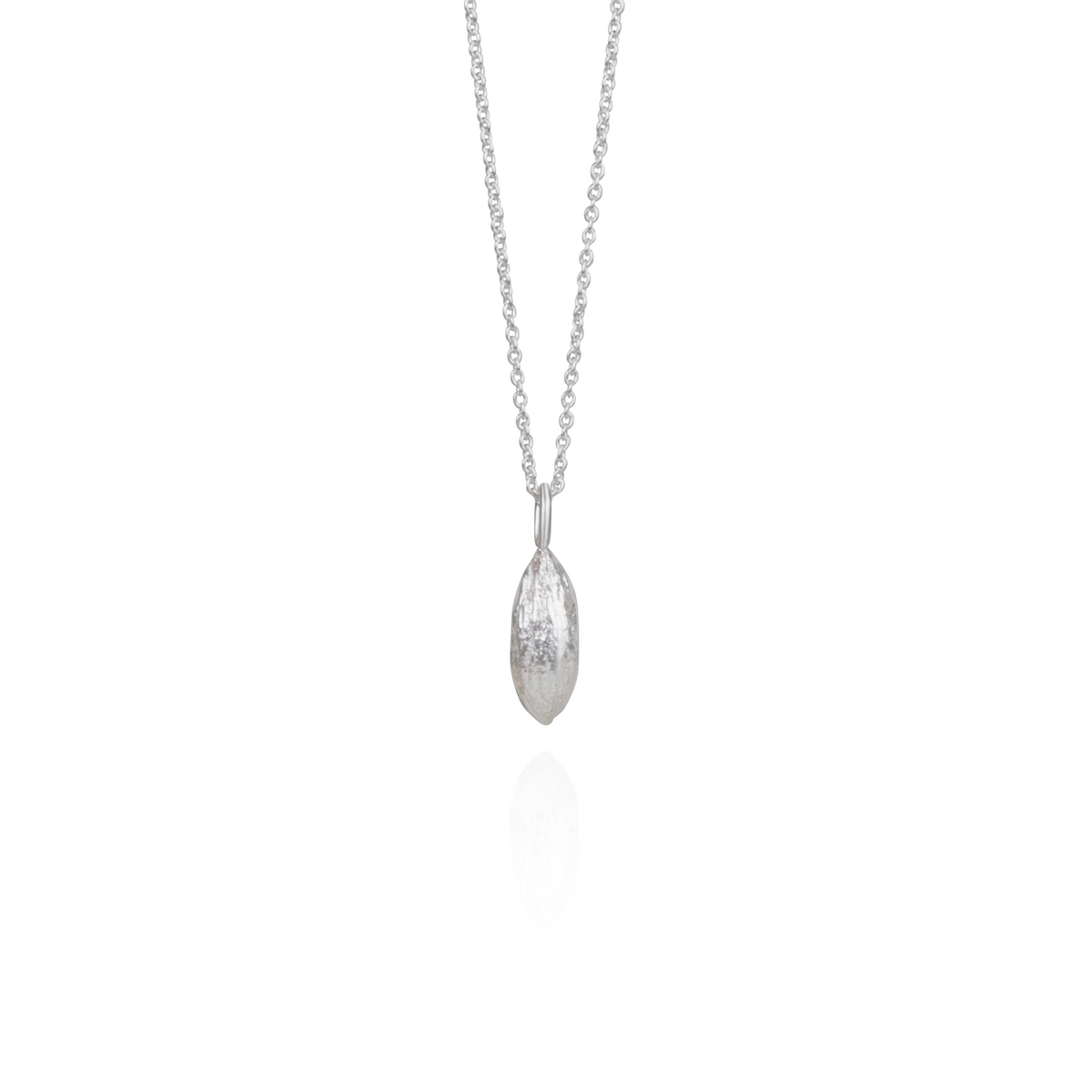 Small Olive Stone Pendant Necklace