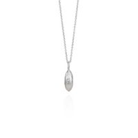 Small Olive Stone Pendant Necklace