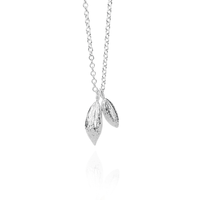 Double Olive Stone Pendant Necklace