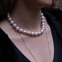 9ct Gold Hand Knotted Pearl Necklace